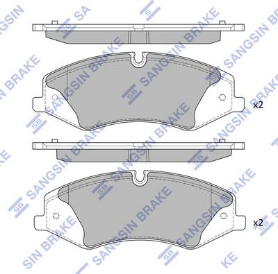 Hi-Q SP2233 - Комплект спирачно феродо, дискови спирачки vvparts.bg