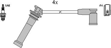 HITACHI 134955 - Комплект запалителеи кабели vvparts.bg
