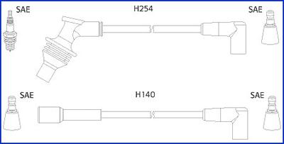 HITACHI 134460 - Комплект запалителеи кабели vvparts.bg