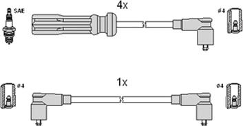 HITACHI 134548 - Комплект запалителеи кабели vvparts.bg