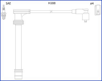 HITACHI 134518 - Комплект запалителеи кабели vvparts.bg