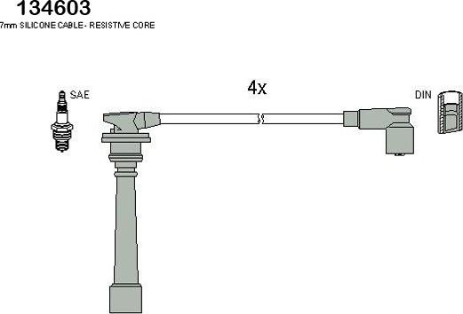 HITACHI 134603 - Комплект запалителеи кабели vvparts.bg