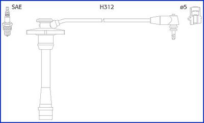 HITACHI 134130 - Комплект запалителеи кабели vvparts.bg