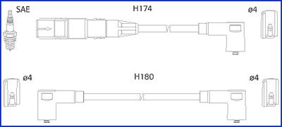 HITACHI 134808 - Комплект запалителеи кабели vvparts.bg