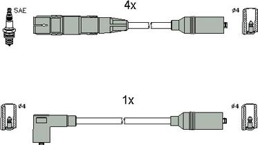 HITACHI 134831 - Комплект запалителеи кабели vvparts.bg