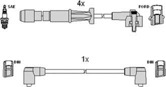 HITACHI 134339 - Комплект запалителеи кабели vvparts.bg