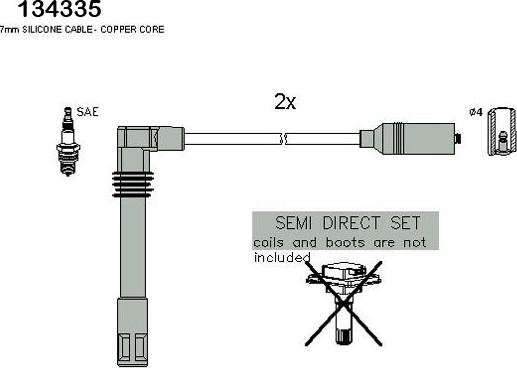 HITACHI 134335 - Комплект запалителеи кабели vvparts.bg