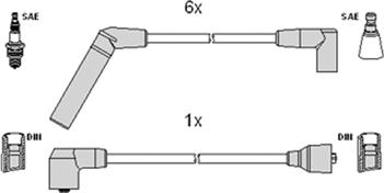 HITACHI 134338 - Комплект запалителеи кабели vvparts.bg