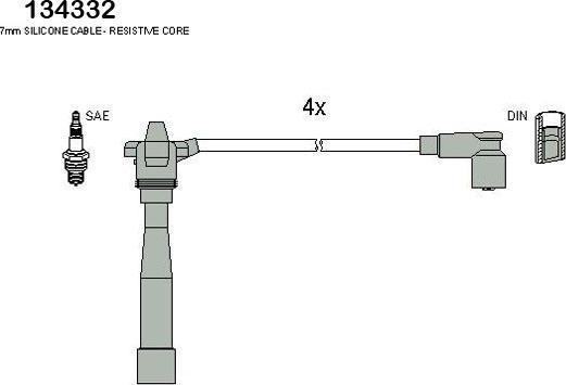 HITACHI 134332 - Комплект запалителеи кабели vvparts.bg