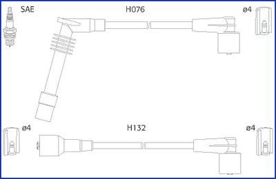 HITACHI 134246 - Комплект запалителеи кабели vvparts.bg