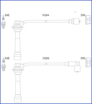HITACHI 134242 - Комплект запалителеи кабели vvparts.bg