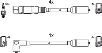 HITACHI 134267 - Комплект запалителеи кабели vvparts.bg