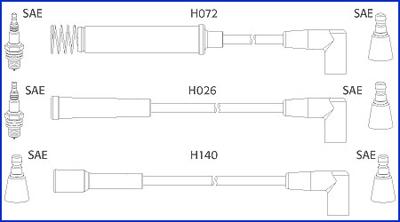 HITACHI 134202 - Комплект запалителеи кабели vvparts.bg