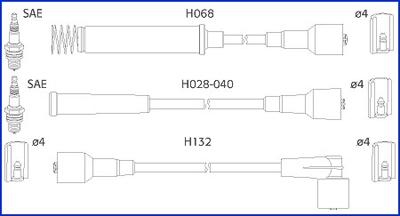 HITACHI 134214 - Комплект запалителеи кабели vvparts.bg