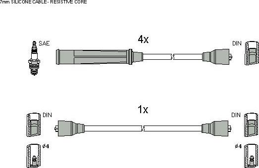 HITACHI 134218 - Комплект запалителеи кабели vvparts.bg