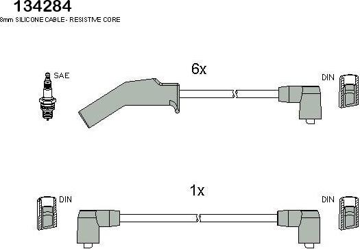 HITACHI 134284 - Комплект запалителеи кабели vvparts.bg