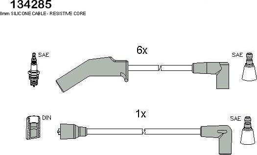 HITACHI 134285 - Комплект запалителеи кабели vvparts.bg
