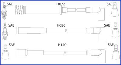 HITACHI 134225 - Комплект запалителеи кабели vvparts.bg