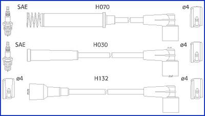 HITACHI 134226 - Комплект запалителеи кабели vvparts.bg