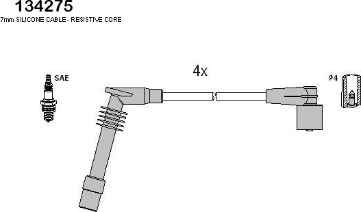 HITACHI 134275 - Комплект запалителеи кабели vvparts.bg