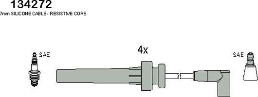 HITACHI 134272 - Комплект запалителеи кабели vvparts.bg
