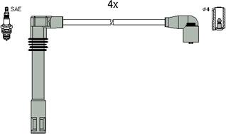 HITACHI 134783 - Комплект запалителеи кабели vvparts.bg