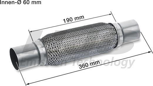 HJS 83 00 8599 - Гъвкава тръба, изпускателна система vvparts.bg