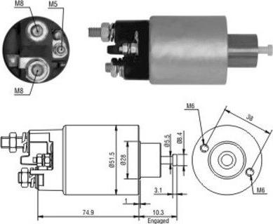 Hoffer 46099 - Магнитен превключвател, стартер vvparts.bg