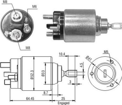 Hoffer 46043 - Магнитен превключвател, стартер vvparts.bg