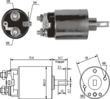 Hoffer 46055 - Магнитен превключвател, стартер vvparts.bg