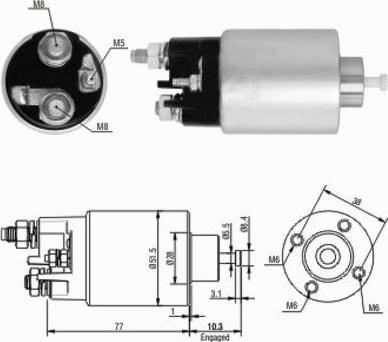 Hoffer 46058 - Магнитен превключвател, стартер vvparts.bg