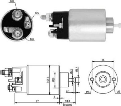 Hoffer 46014 - Магнитен превключвател, стартер vvparts.bg