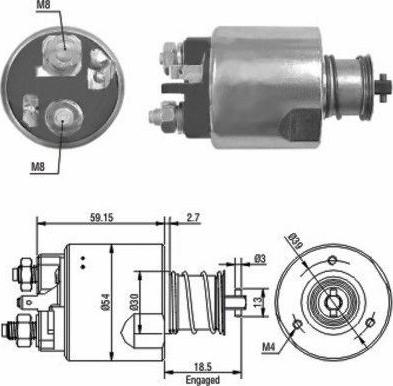 Hoffer 46087 - Магнитен превключвател, стартер vvparts.bg