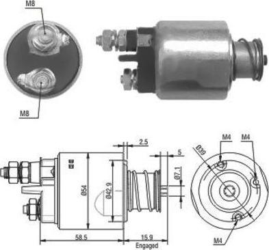 Hoffer 46020 - Магнитен превключвател, стартер vvparts.bg