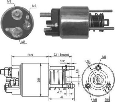 Hoffer 46076 - Магнитен превключвател, стартер vvparts.bg