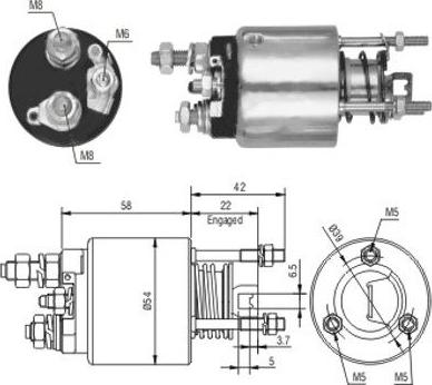 Hoffer 46078 - Магнитен превключвател, стартер vvparts.bg