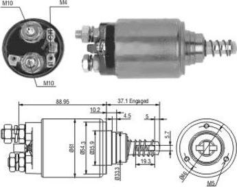 Hoffer 46191 - Магнитен превключвател, стартер vvparts.bg