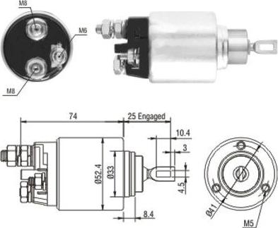 Hoffer 46144 - Магнитен превключвател, стартер vvparts.bg