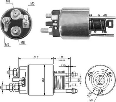 Hoffer 46145 - Магнитен превключвател, стартер vvparts.bg