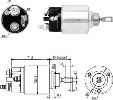 Hoffer 46154 - Магнитен превключвател, стартер vvparts.bg