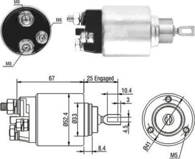 Hoffer 46151 - Магнитен превключвател, стартер vvparts.bg