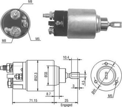 Hoffer 46153 - Магнитен превключвател, стартер vvparts.bg