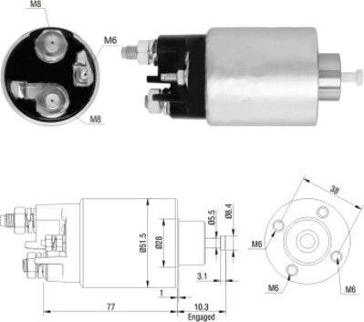 Hoffer 46157 - Магнитен превключвател, стартер vvparts.bg