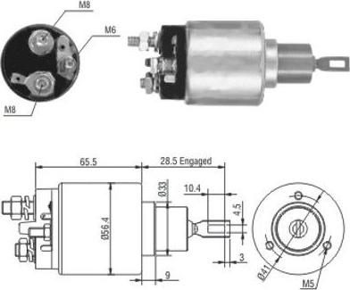 Hoffer 46164 - Магнитен превключвател, стартер vvparts.bg