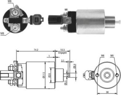 Hoffer 46161 - Магнитен превключвател, стартер vvparts.bg