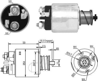 Hoffer 46168 - Магнитен превключвател, стартер vvparts.bg