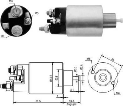 Hoffer 46100 - Магнитен превключвател, стартер vvparts.bg