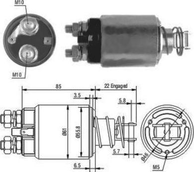 Hoffer 46119 - Магнитен превключвател, стартер vvparts.bg