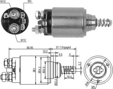 Hoffer 46116 - Магнитен превключвател, стартер vvparts.bg