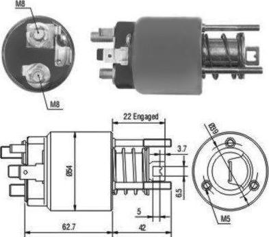 Hoffer 46111 - Магнитен превключвател, стартер vvparts.bg